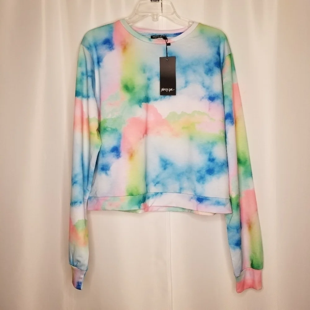 NASTY GAL Out Of This World Tie Dye Sweatshirt